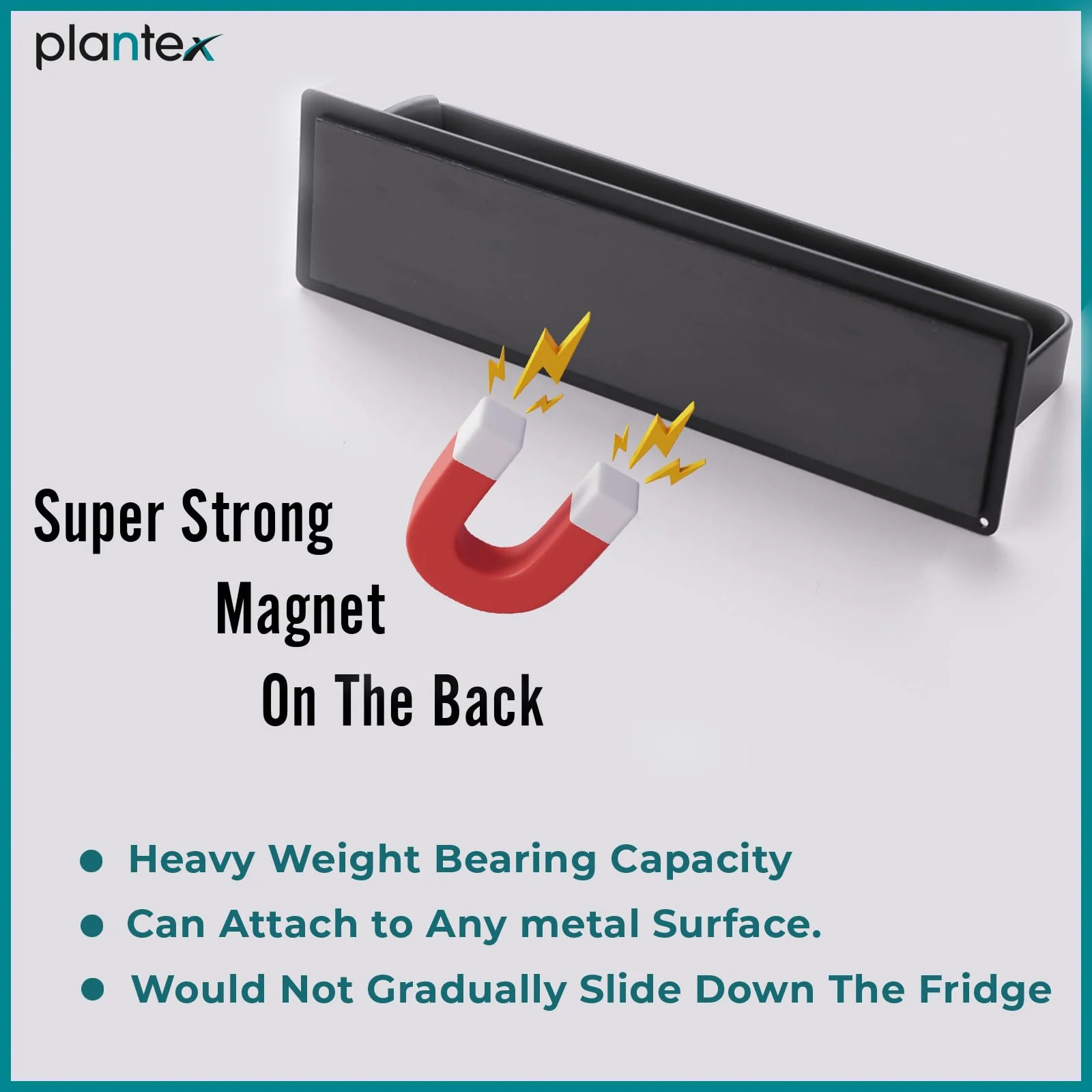 Plantex Napkin Holder/Towel Holder/Towel Hanger-Stand for Bathroom/Washbasin/Bathroom Accessories-Magnetic(Black) - Image 4