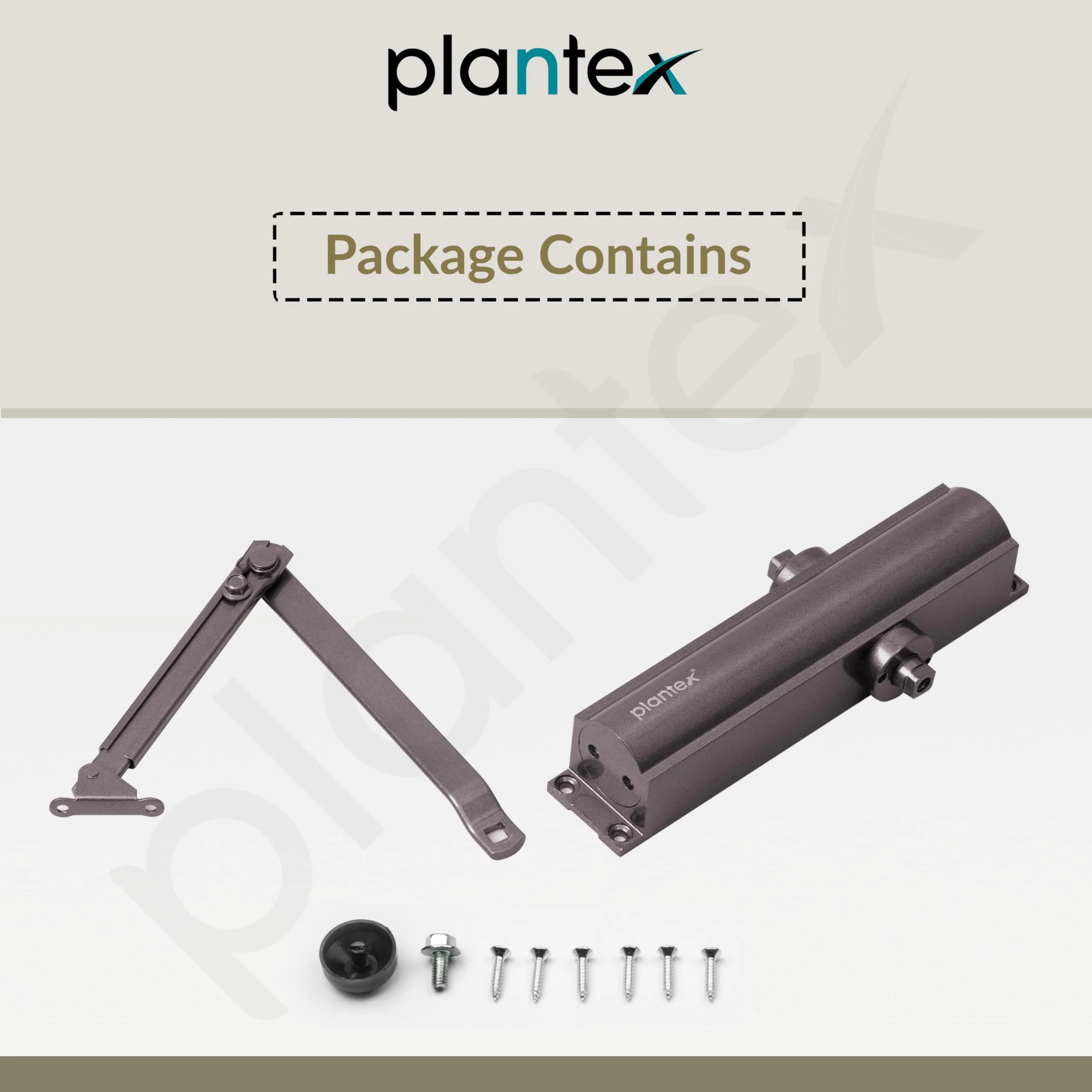 Plantex Premium Aluminium Door Closer/55kg Automatic Door Closer for Wooden Door/Adjustable Spring Door Closer- Brown (ISO 9001 Certified) - Image 5