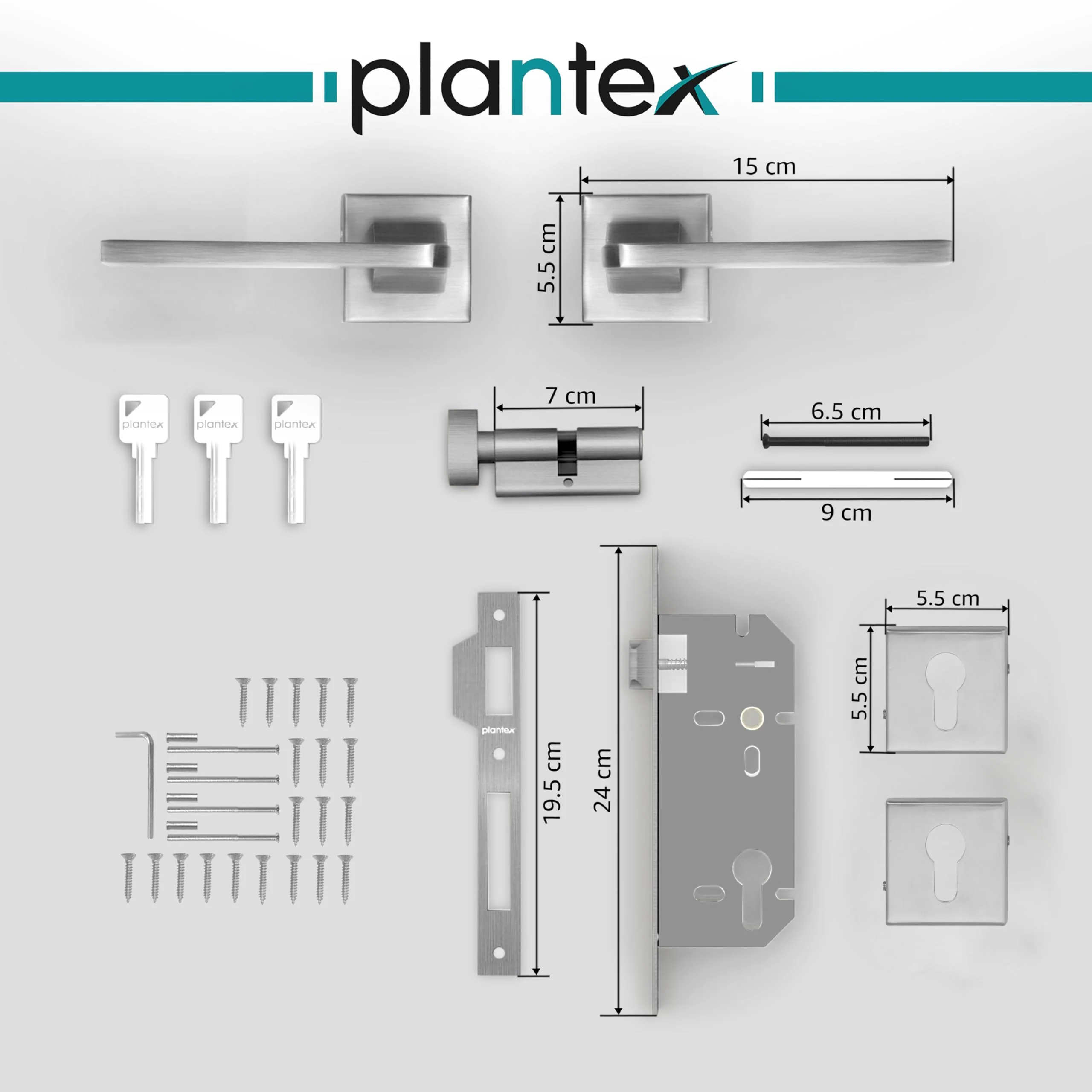Plantex Premium Door Lock/Main Door Lock for Home/Mortise Lock Set with 3 Years of Warranty (605-Satin & Chrome) - Image 3