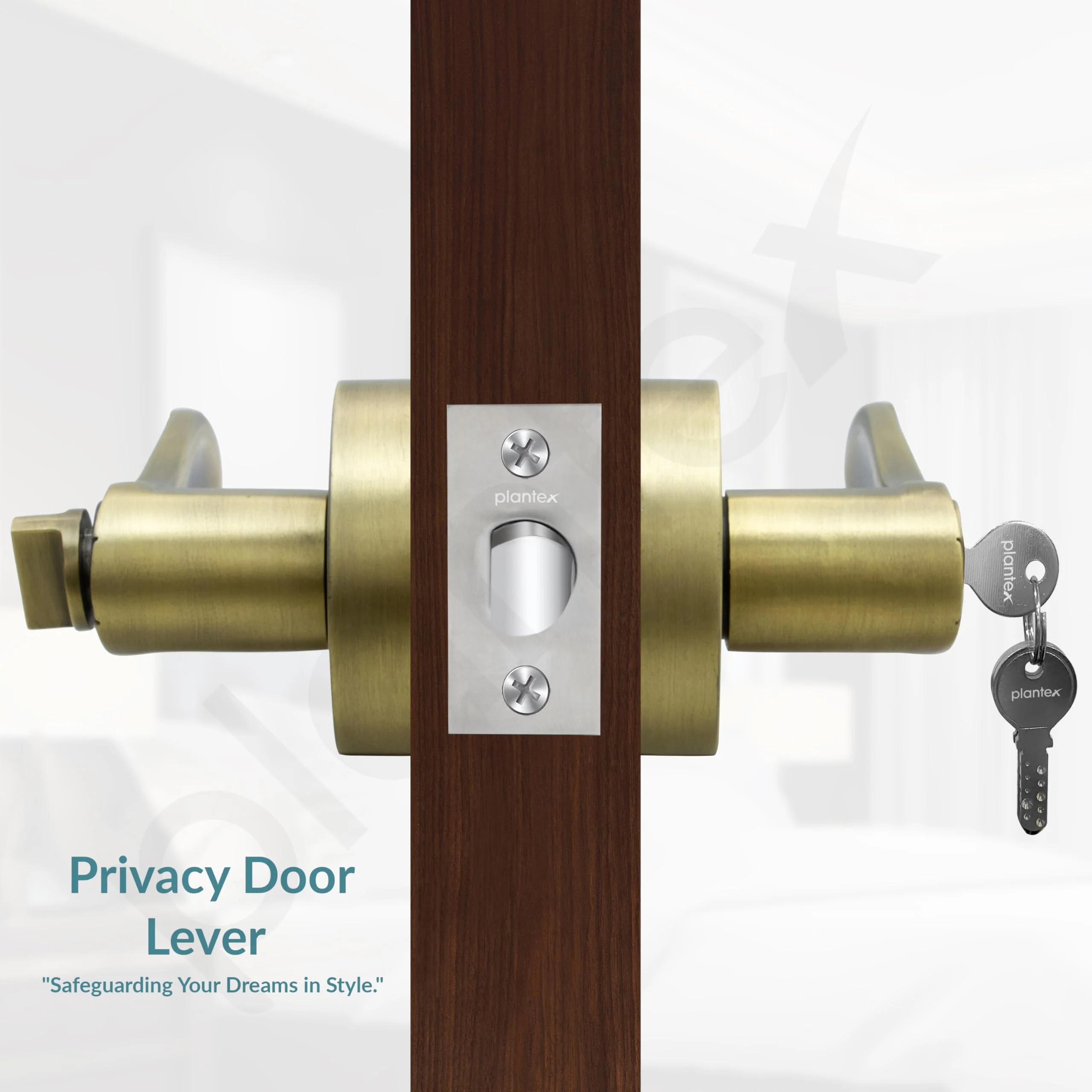 Plantex Premium Mortise Door Lock/Door Lock for Home/Main Door Lock Set with 3 Computerise Keys - (Brass Antique) - Image 6