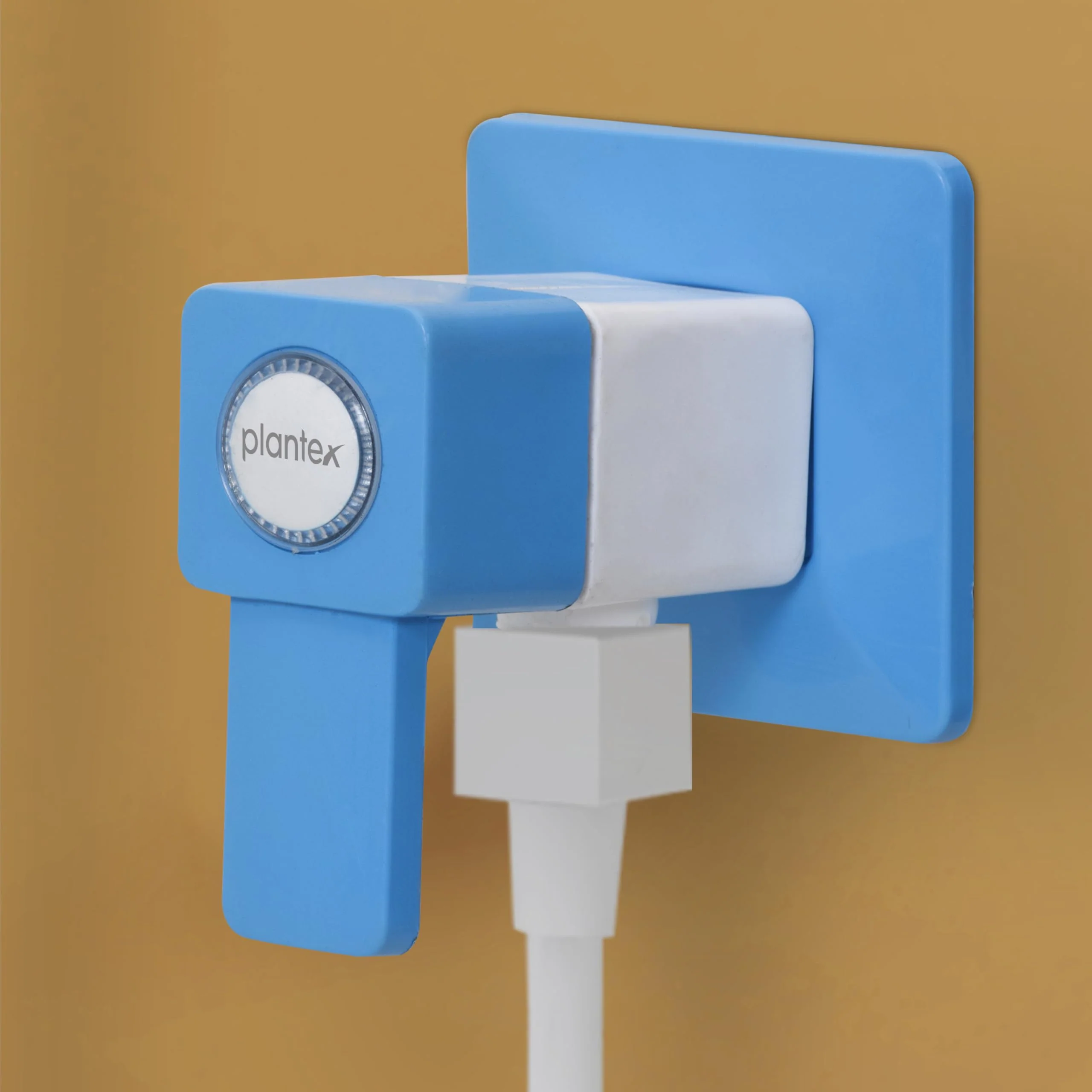 Plantex Ptmt Es-114 Single Way Angle Valve With Plastic Wall Flange And Teflon Tape For Bathroom| Washing Machine| Uncoated Garden Tap (Blue & White) - Image 5