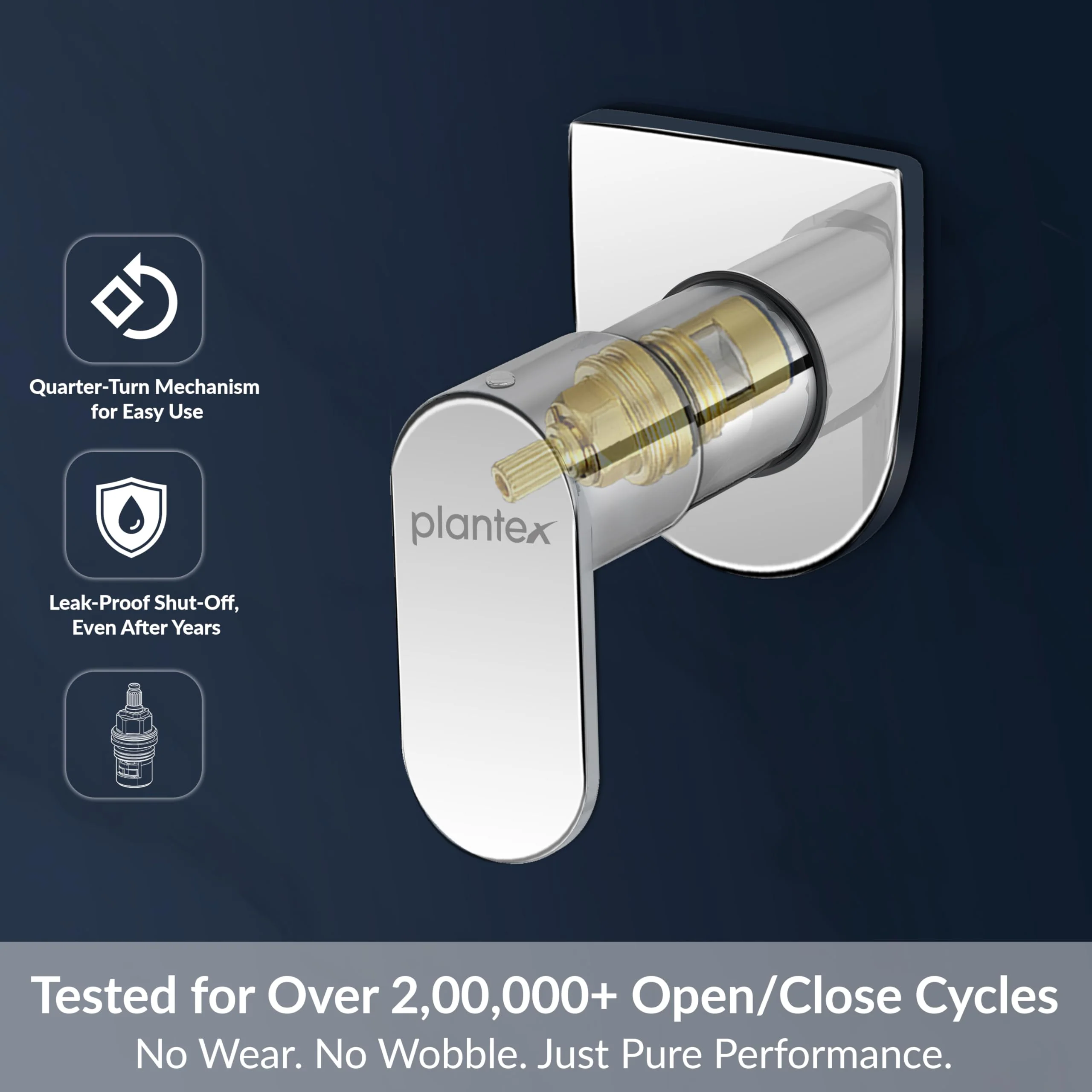 Plantex Pure Brass 25 mm Toilet Flush Valve for Toilet with Teflon Tape and Brass Wall Flange for Commercial and Residential Use-(ORN-220-Chrome) - Image 3