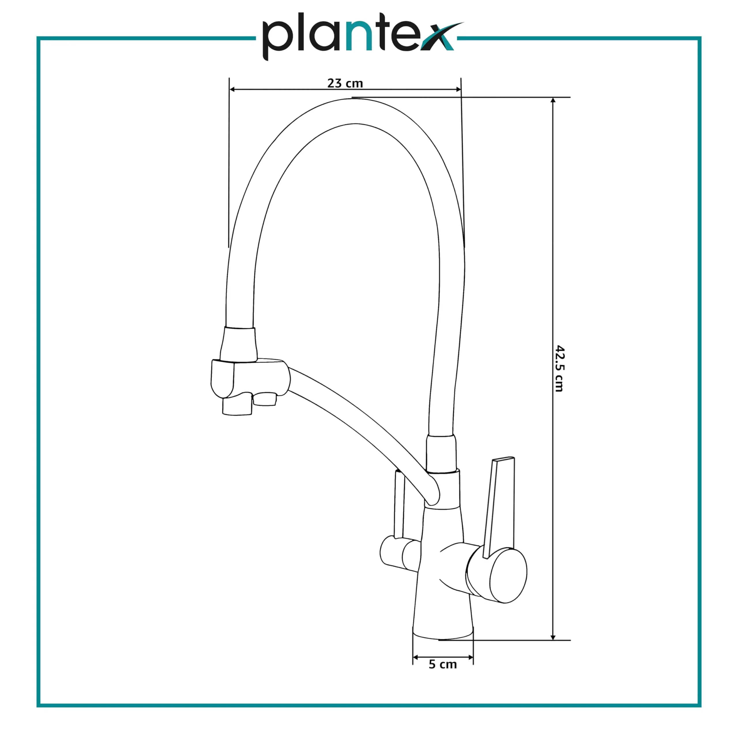Plantex Pure Brass Kitchen Taps for Home Sink/3-in-1 Sink Mixer Tap with Built-in RO Outlet/360° Swivel Spout with Pull Down Kitchen Faucet-(Gold & Black) - Image 4