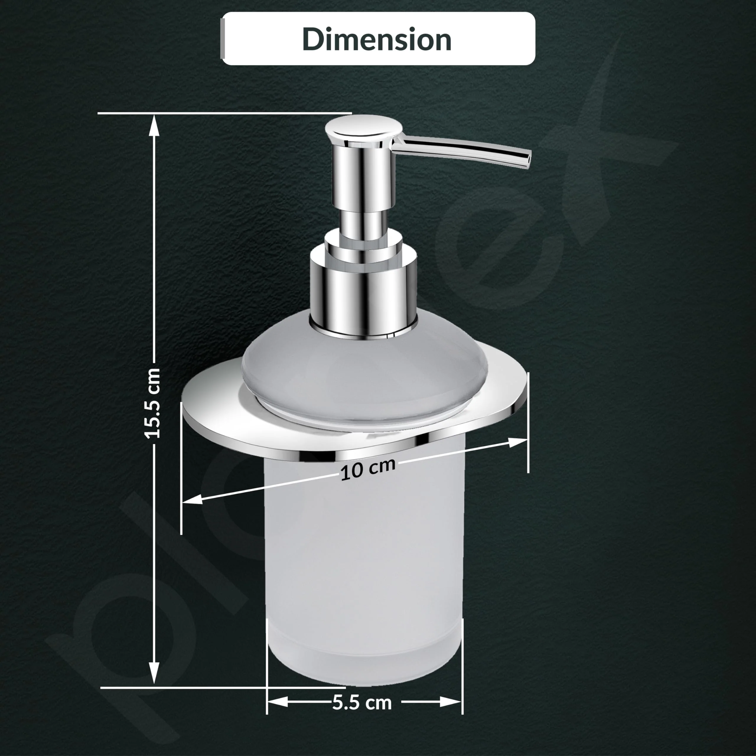 Plantex Pure Brass Liquid Soap Dispenser/Smero Hand Wash Dispenser for Kitchen/Shampoo Dispenser/Bathroom Accessories - Aqua (Chrome) - Image 5