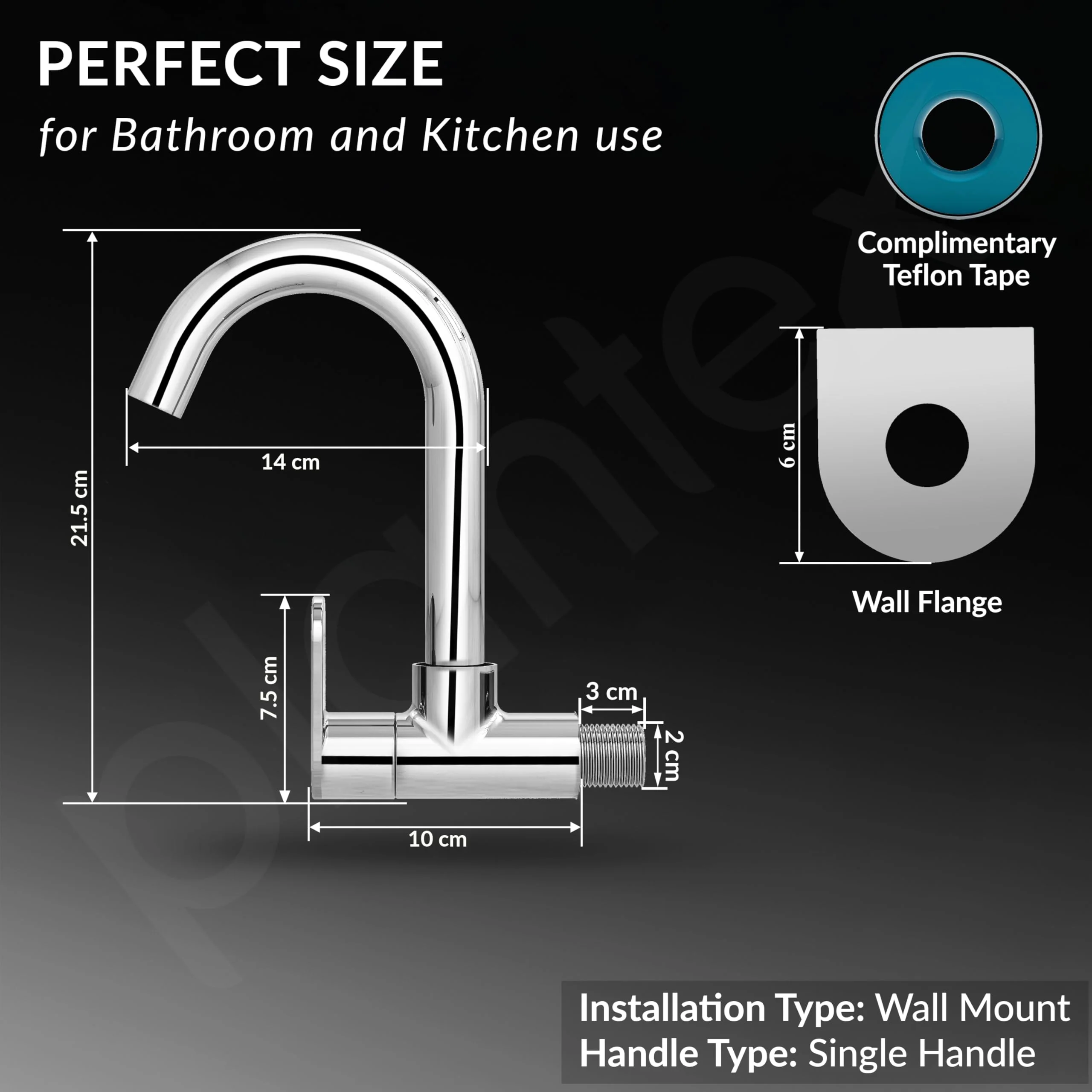 Plantex Pure Brass Sink Tap for Kitchen with 360° Swivel Spout/Kitchen Sink Tap with Water Saving Aerator-7 Year Warranty by Plantex (ORN-210-Chrome) - Image 4