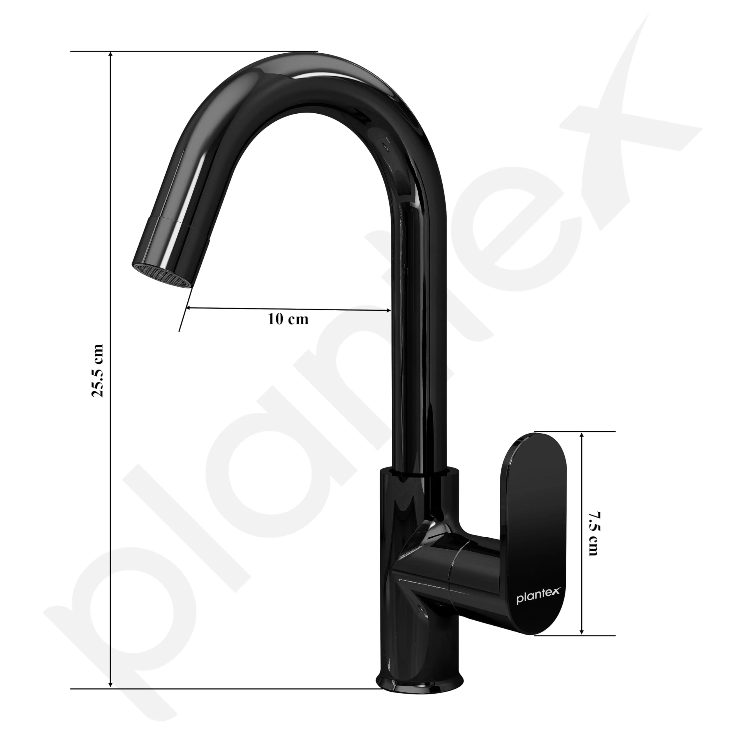 Plantex Pure Brass Sink Tap for Wash Basin/360ยฐ Swivel Spout for Kitchen Sink Tap with Water Saving Aerator/7 Year Warranty by Plantex (ORN-212-PVD Black) - Image 2