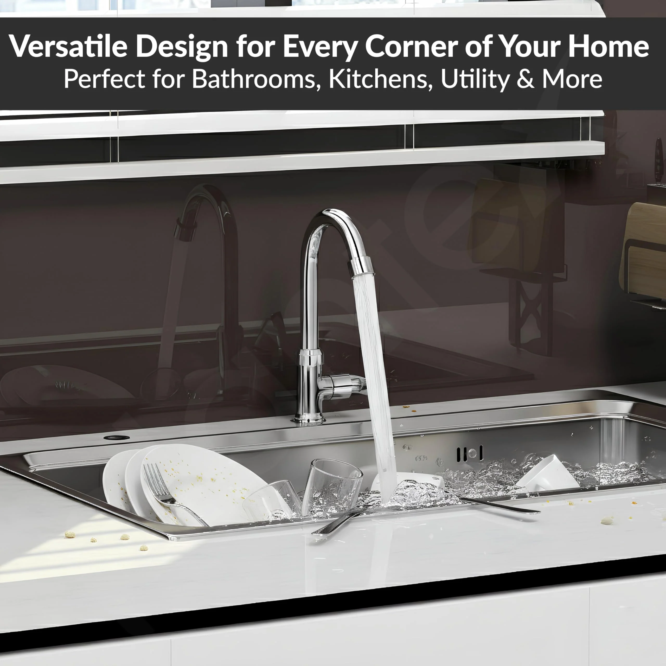 Plantex Pure Brass Sink Tap for Wash Basin with 360° Swivel Spout/Kitchen Sink Tap with Water Saving Aerator/Water Tap- 7 Year Warranty by Plantex (COL-1012-Chrome) - Image 7