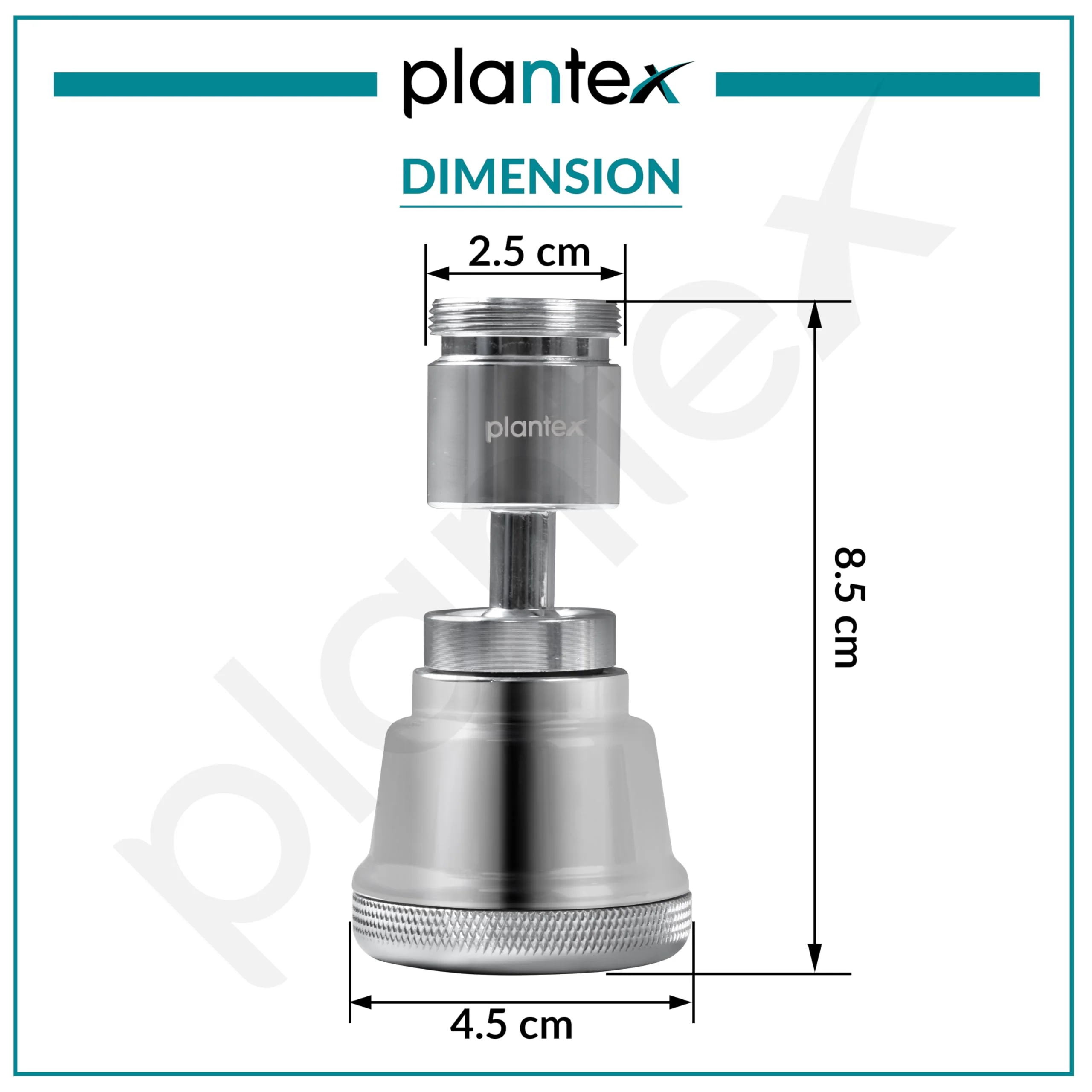 Plantex Pure Brass Tap Extension for Kitchen Sink/3 Anti-Splash Modes/Upto 80% Water Saving/Kitchen Tap Extender/Fits F22 and M24 mm Tap (XL-3012-Chrome) - Image 3