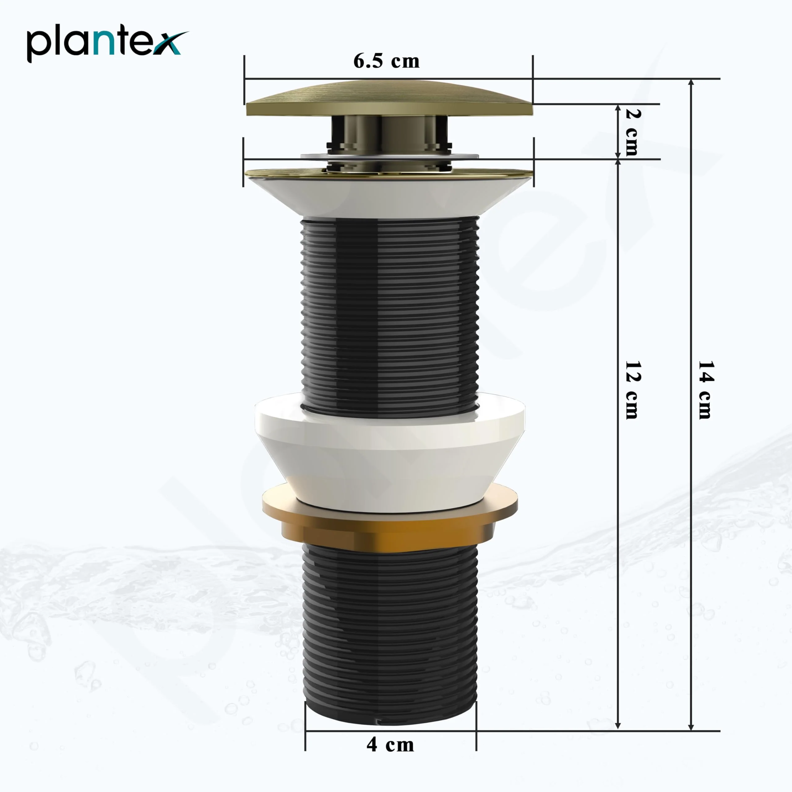 Plantex Pure Brass Waste Coupling for Wash Basin/5 inch Drain Out let System Fully Thread Pop up Coupling for Wash Basin - Pack of 1 (Brass Antique) - Image 3