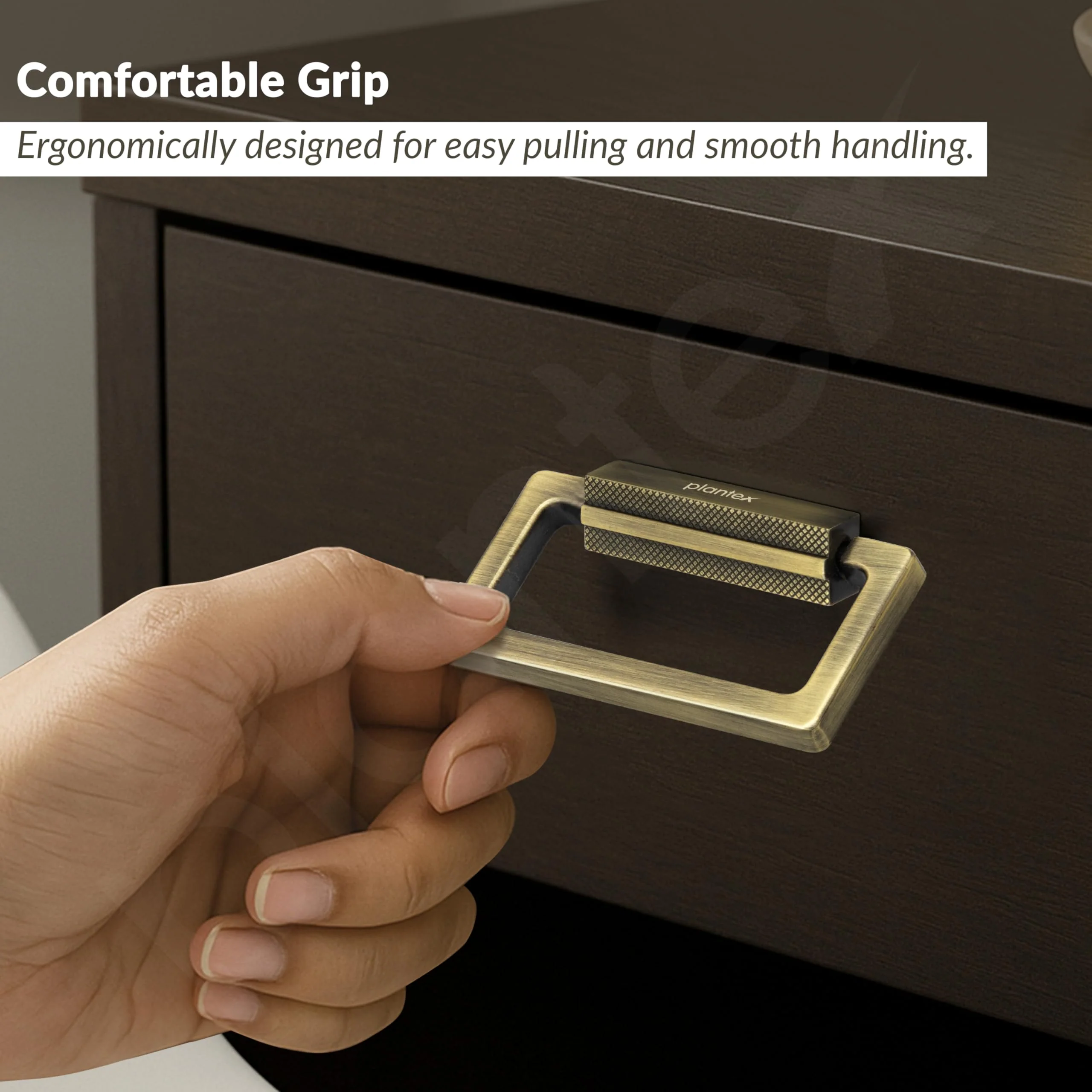 Plantex Rajwadi Drawer Kadi/3.5 Inch Drawer Handle/Pull-Push Kadi for Home/Office Cabinet - Pack of 1 (Brass Antique) - Image 6