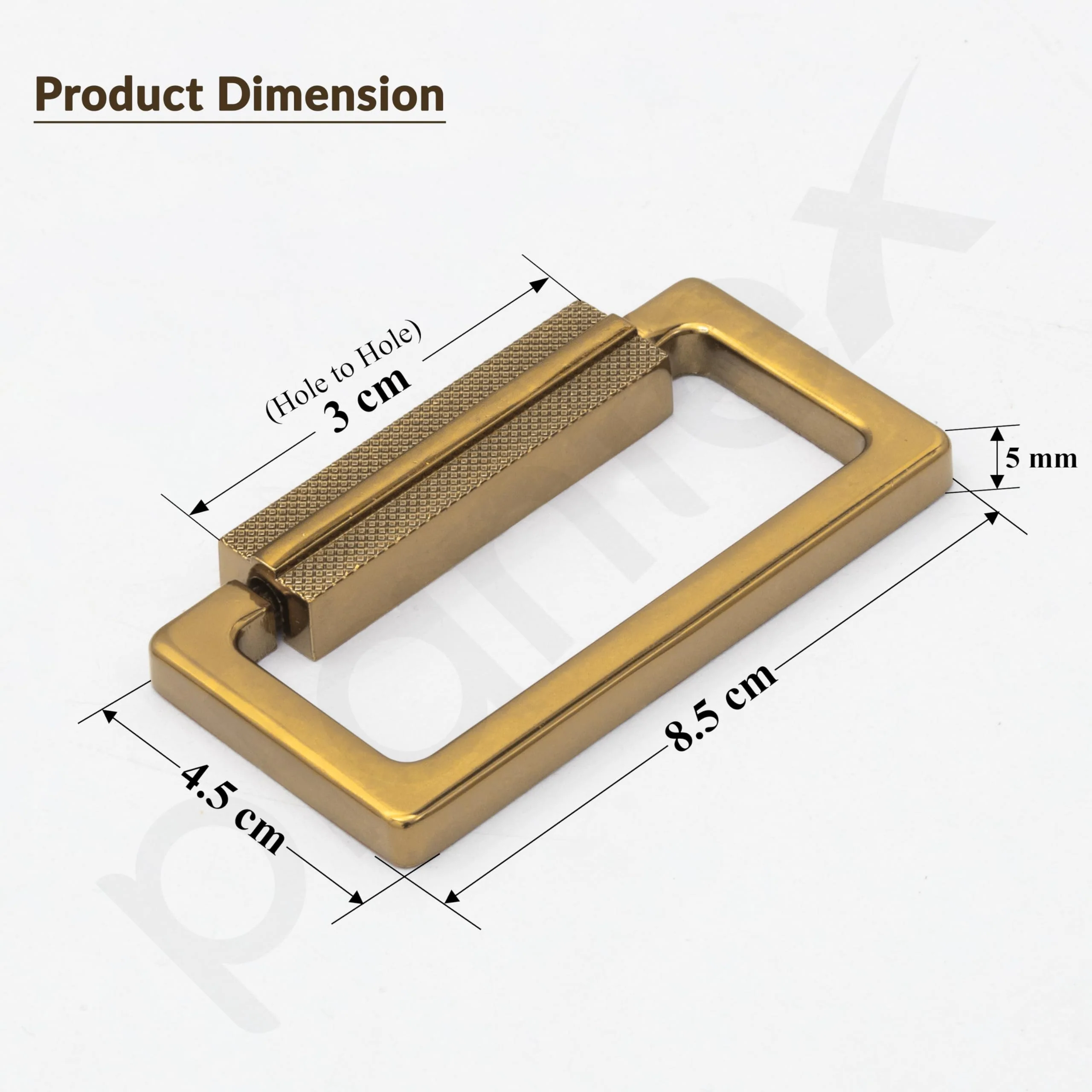 Plantex Rajwadi Drawer Kadi/Drawer Handle/Kadi for Drawers/Pull-Push Kadi for Home/Office Cabinet - Pack of 1 (SH-344, Gold) - Image 2