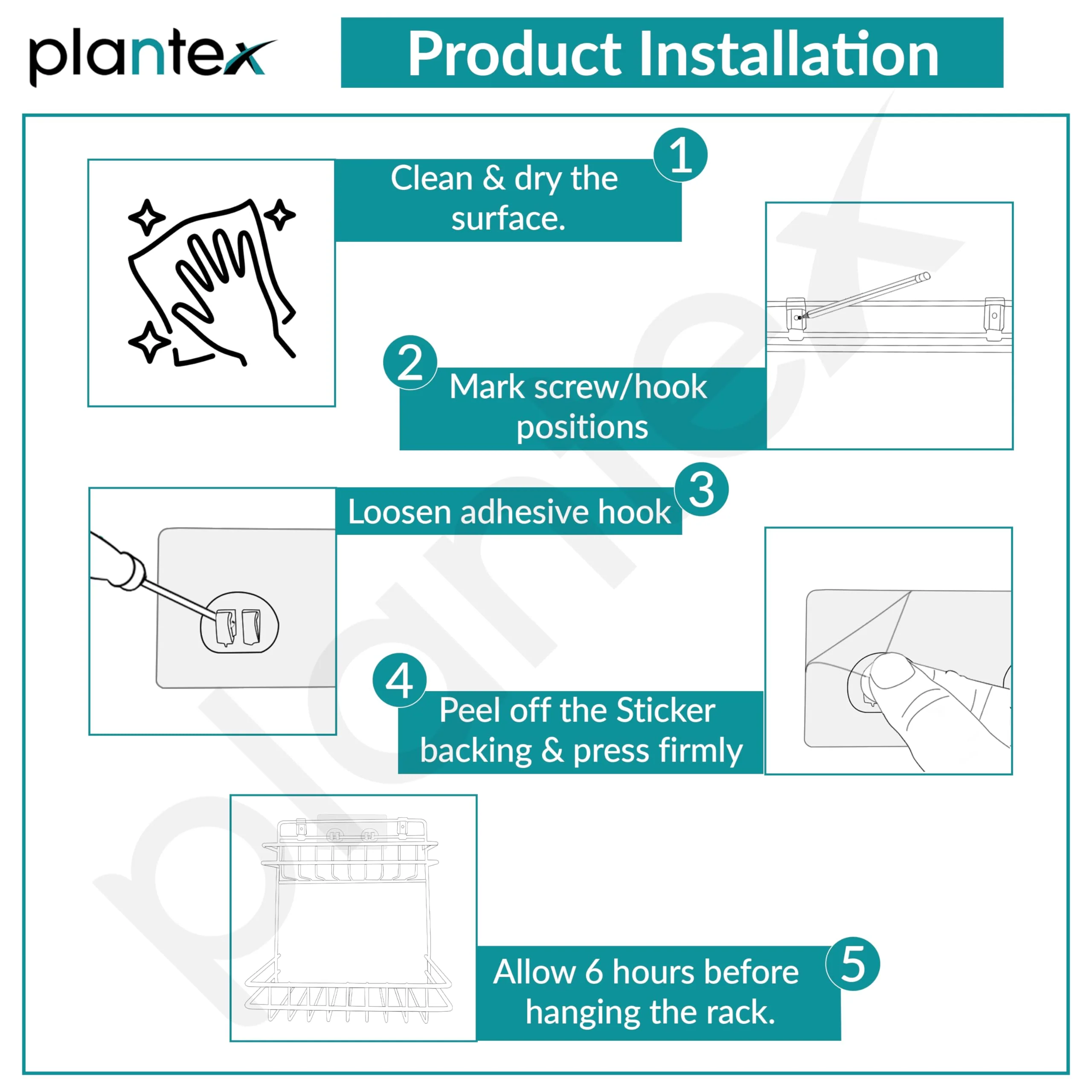 Plantex Self Adhesive Shelf/Stainless Steel Bathroom Detergent Holder/Bathroom Organiser Without Drill/Under The Sink Detergent Holder/Multipurpose Shelf (Large,Chrome) - Image 7