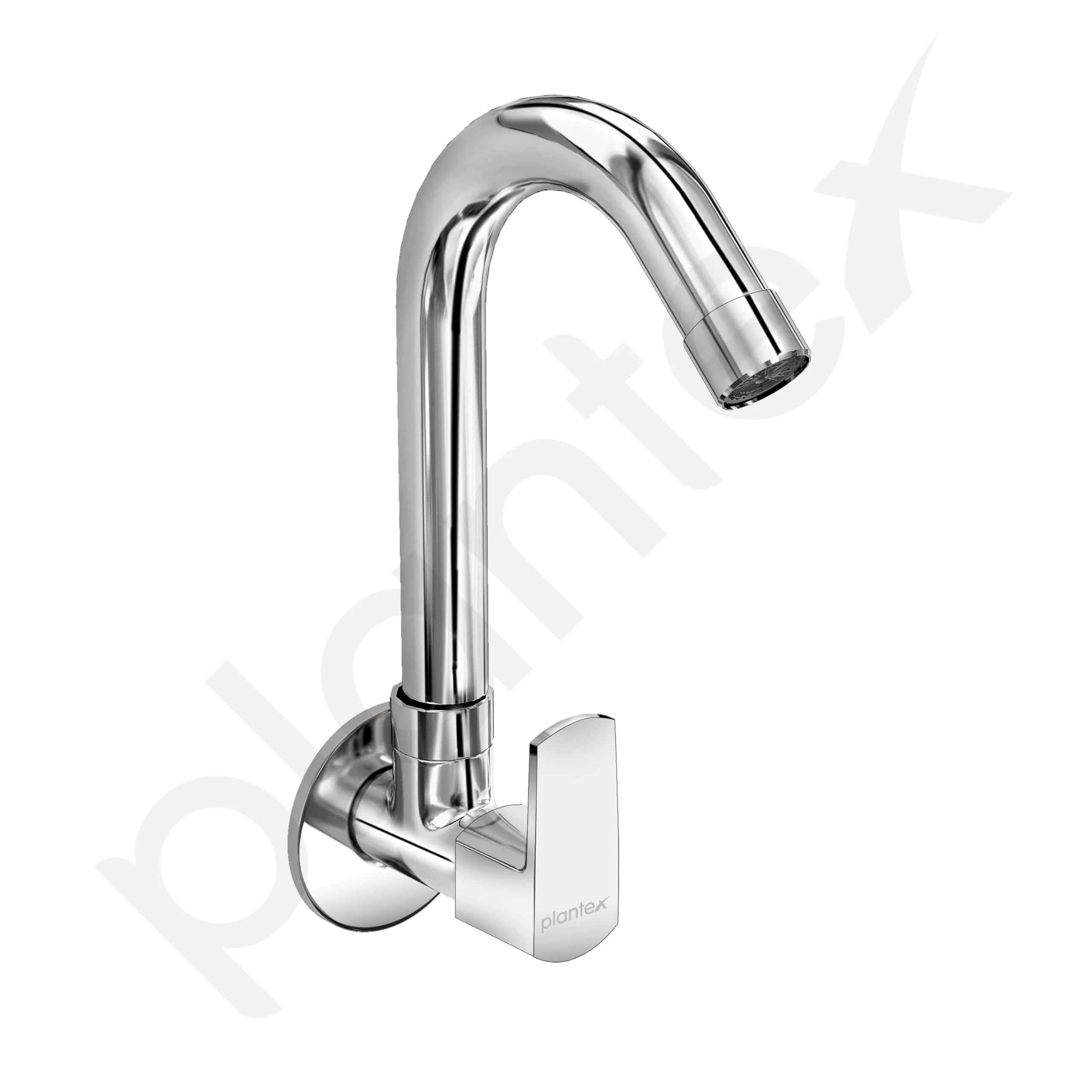 Plantex Single Lever Kitchen Sink Tap with Water Saving Aerator and Brass Spindle Tap/Quarter Turn Sink tap for Kitchen Basin with Wall Flange and Teflon Tape (Saga-Chrome) - Image 7
