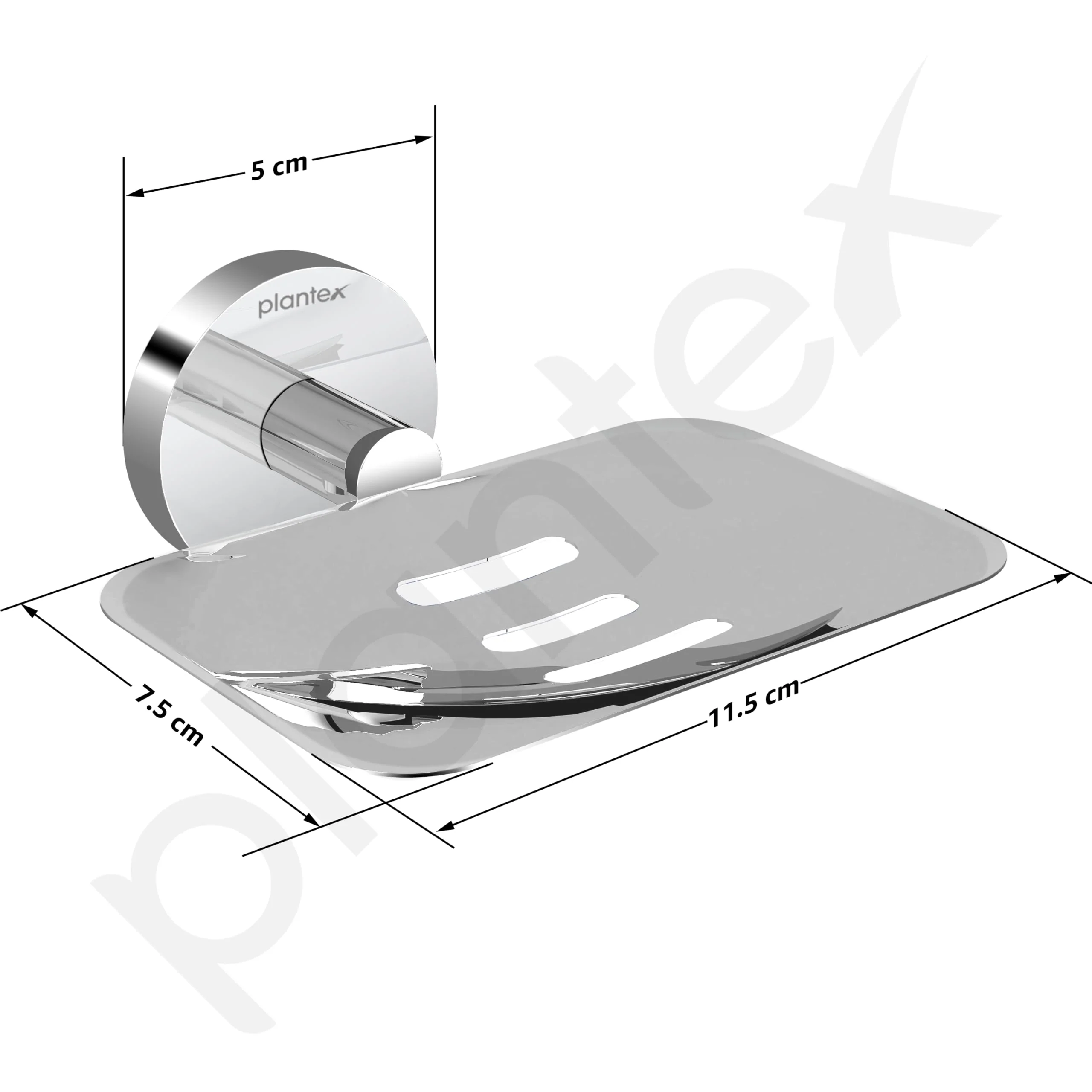 Plantex Smero Pure Brass Soap Dish/Stand/Holder for Bathroom & Kitchen/Bathroom Accessories - Circle (Chrome) - Image 3