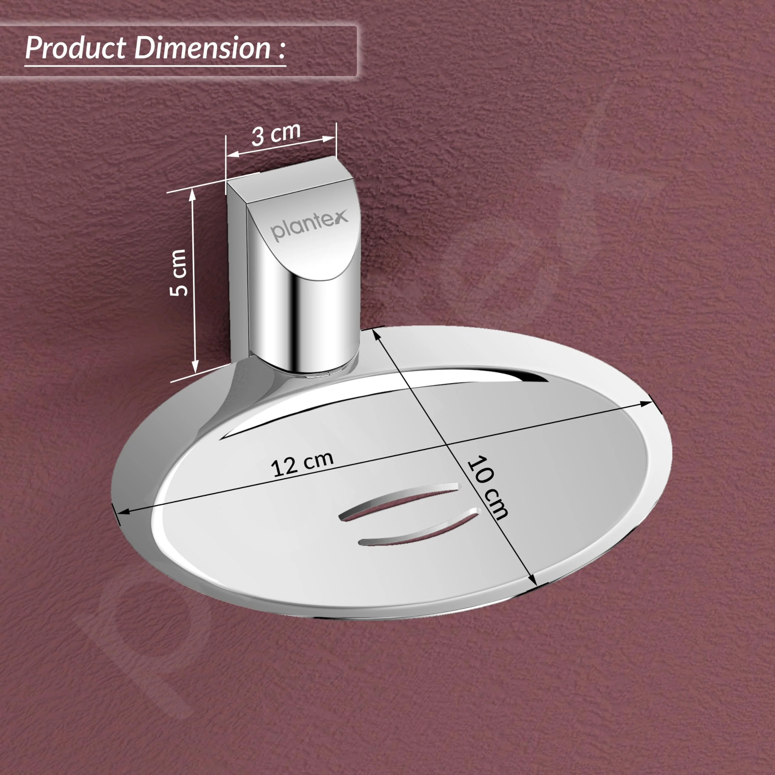 Plantex Smero Pure Brass Soap Holder for Bathroom & Kitchen/Soap Stand/Case/Dish/Bathroom Accessories - Superb (Chrome) - Image 3