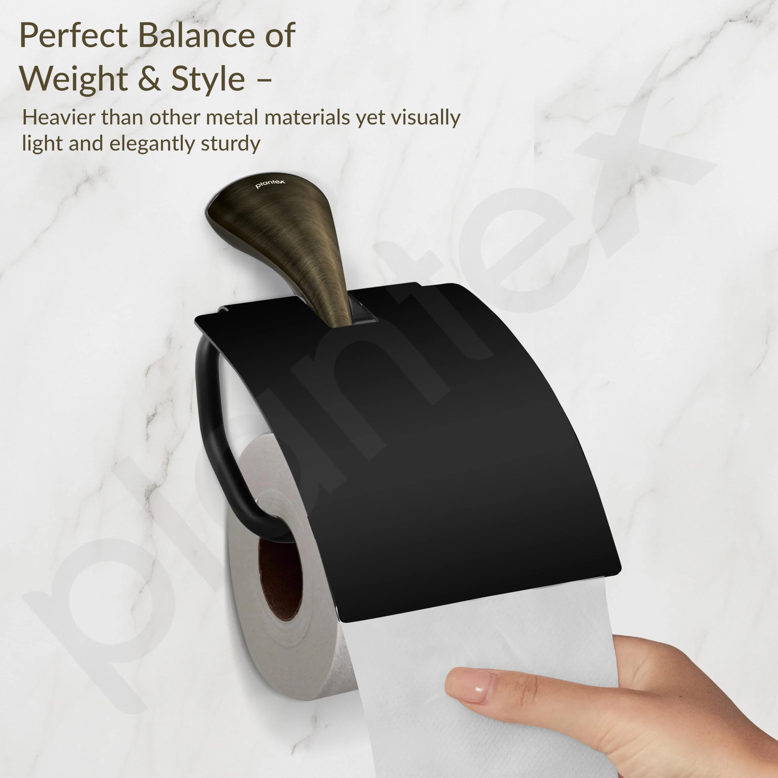 Plantex Smero Pure Brass Toilet Paper Holder/Tissue Paper Stand for Washroom/Bathroom - Contrive (Rich Antique) - Image 7