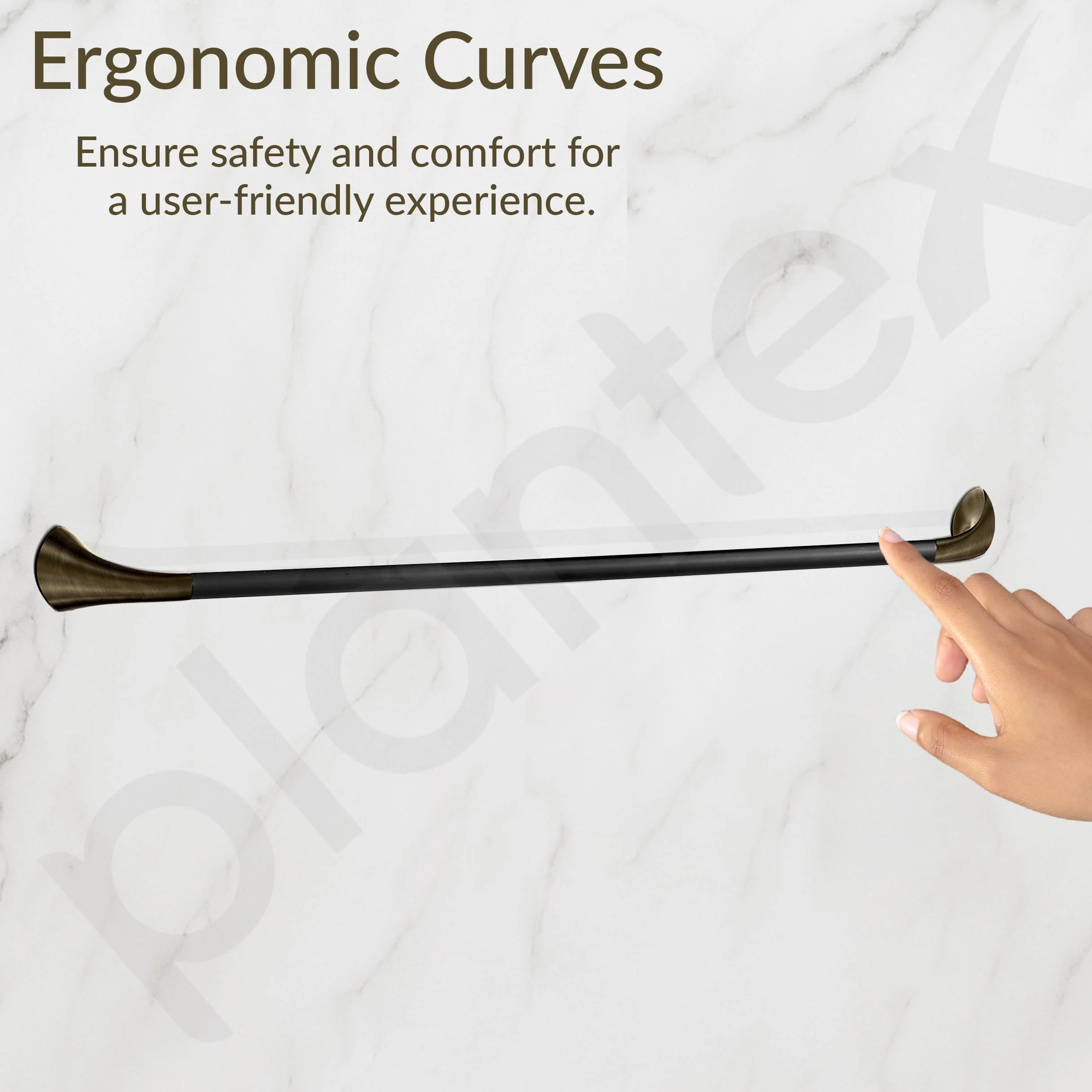Plantex Smero Pure Brass Towel Hanger for Bathroom/Single Towel Rod/Towel Bar/Bathroom Accessories - Contrive (24 Inch-Rich Antique) - Image 7