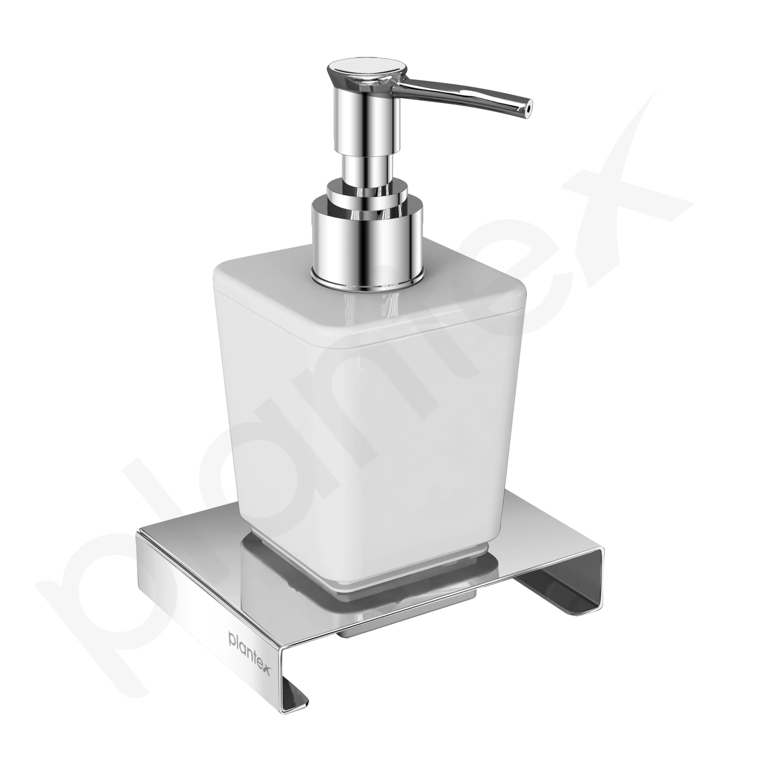 Plantex Soap Dispenser for Bathroom/Stainless Steel and ABS Shampoo/Hand Wash/Liquid Soap Dispenser - Table Top Bathroom Accessories - Pack of 1 (Chrome & ABS) - Image 7