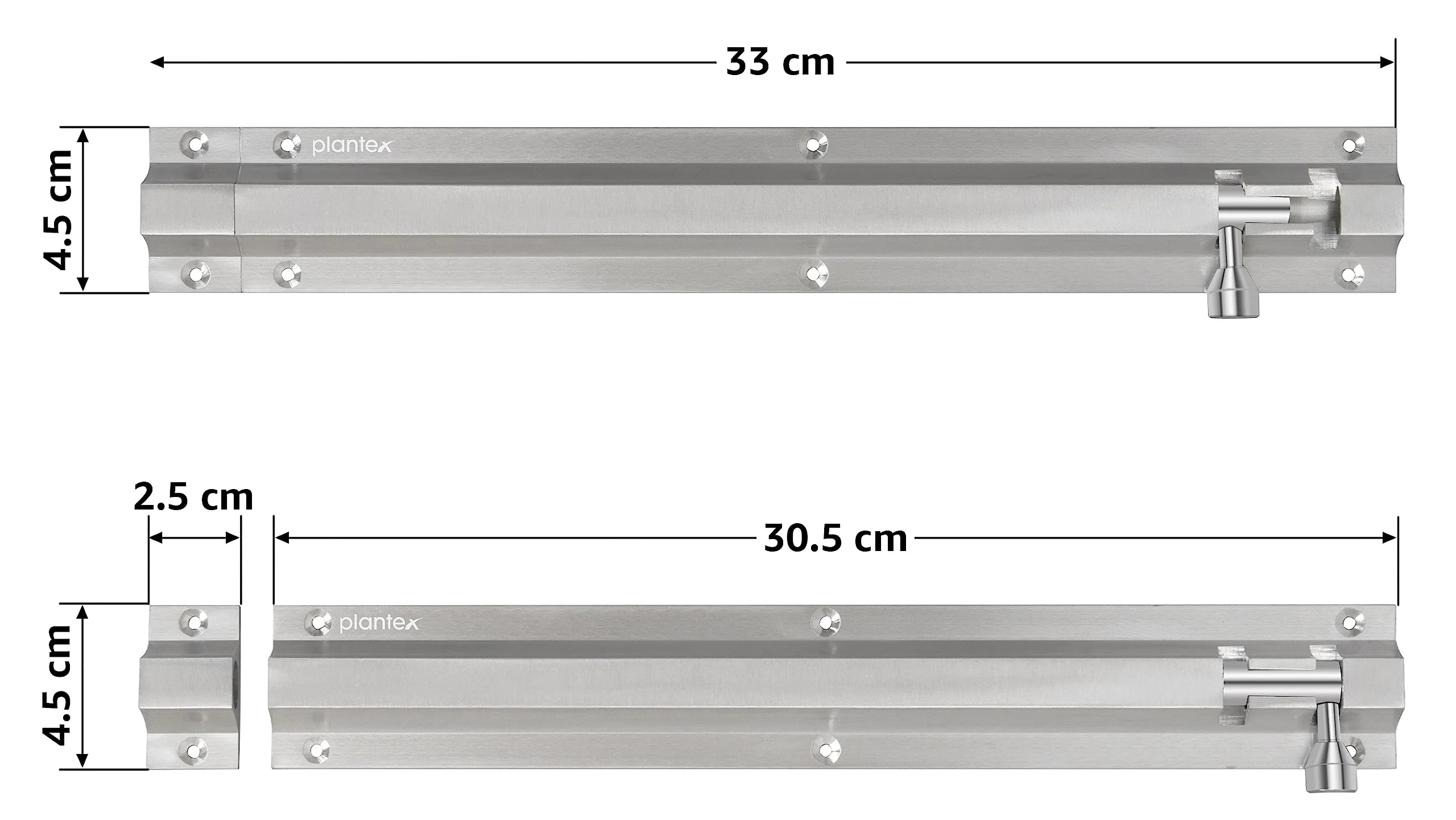 Plantex Stainless Steel 12 inch Tower Bolt/Tower Bolt for Home,Offices Doors and Windows/Tower Bolt for Main Door/Door Latch/Kundi/Chitakini/Door Latch for Windows (Chrome, Pack of 1) - Image 3