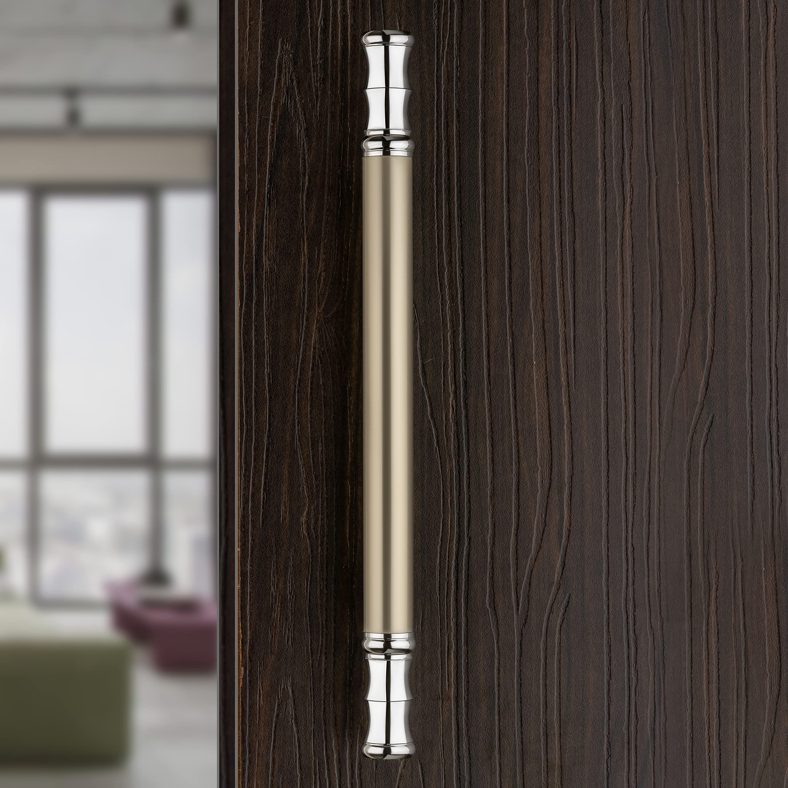 Plantex Stainless Steel 14 Inch Main Door Handle/Glass Wooden Door Handle/Pull-Push Handle/3 Years Warranty Pack of 1 (Satin White and Chrome Finish) - Image 6
