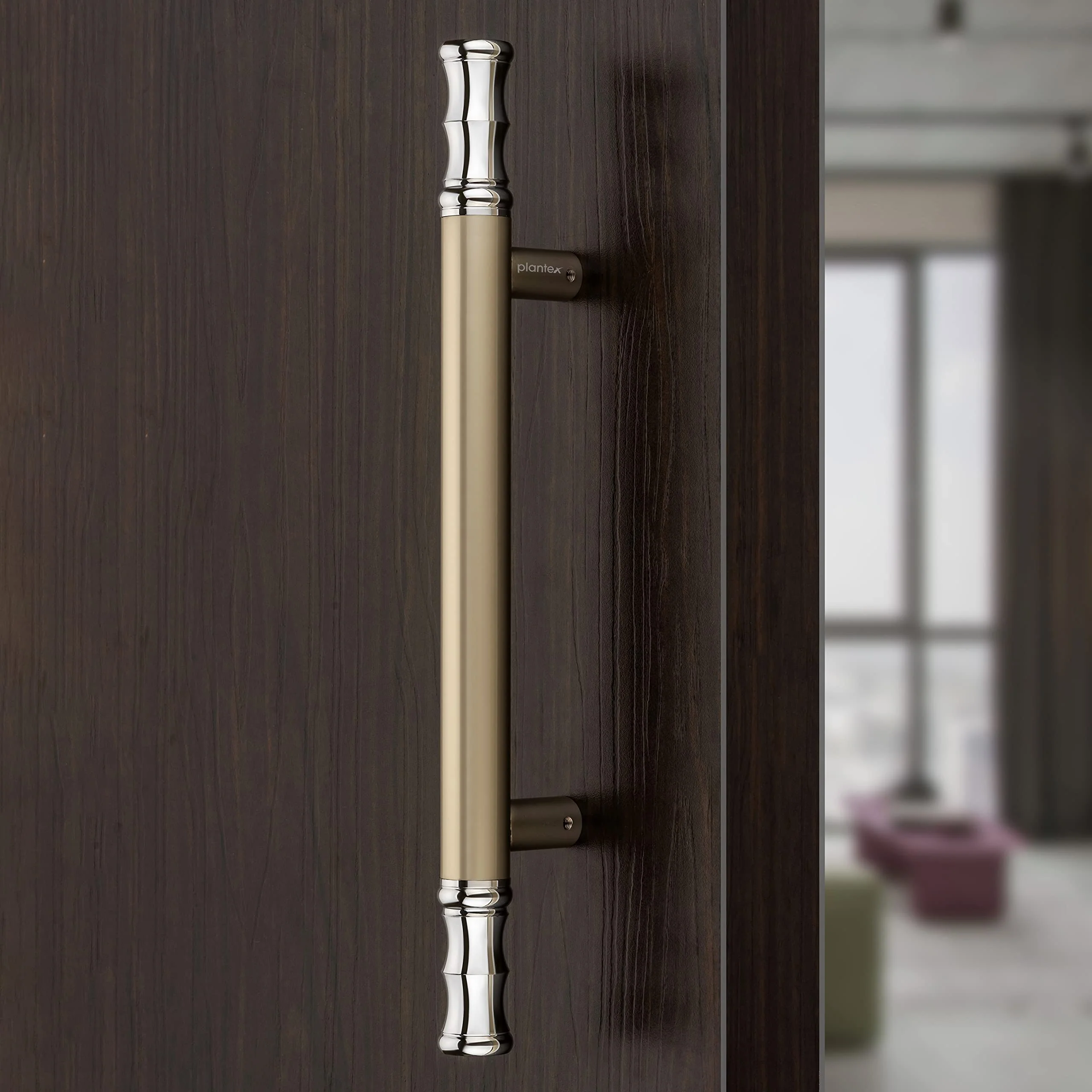 Plantex Stainless Steel 14 Inch Main Door Handle/Glass Wooden Door Handle/Pull-Push Handle/3 Years Warranty Pack of 1 (Satin White and Chrome Finish) - Image 7