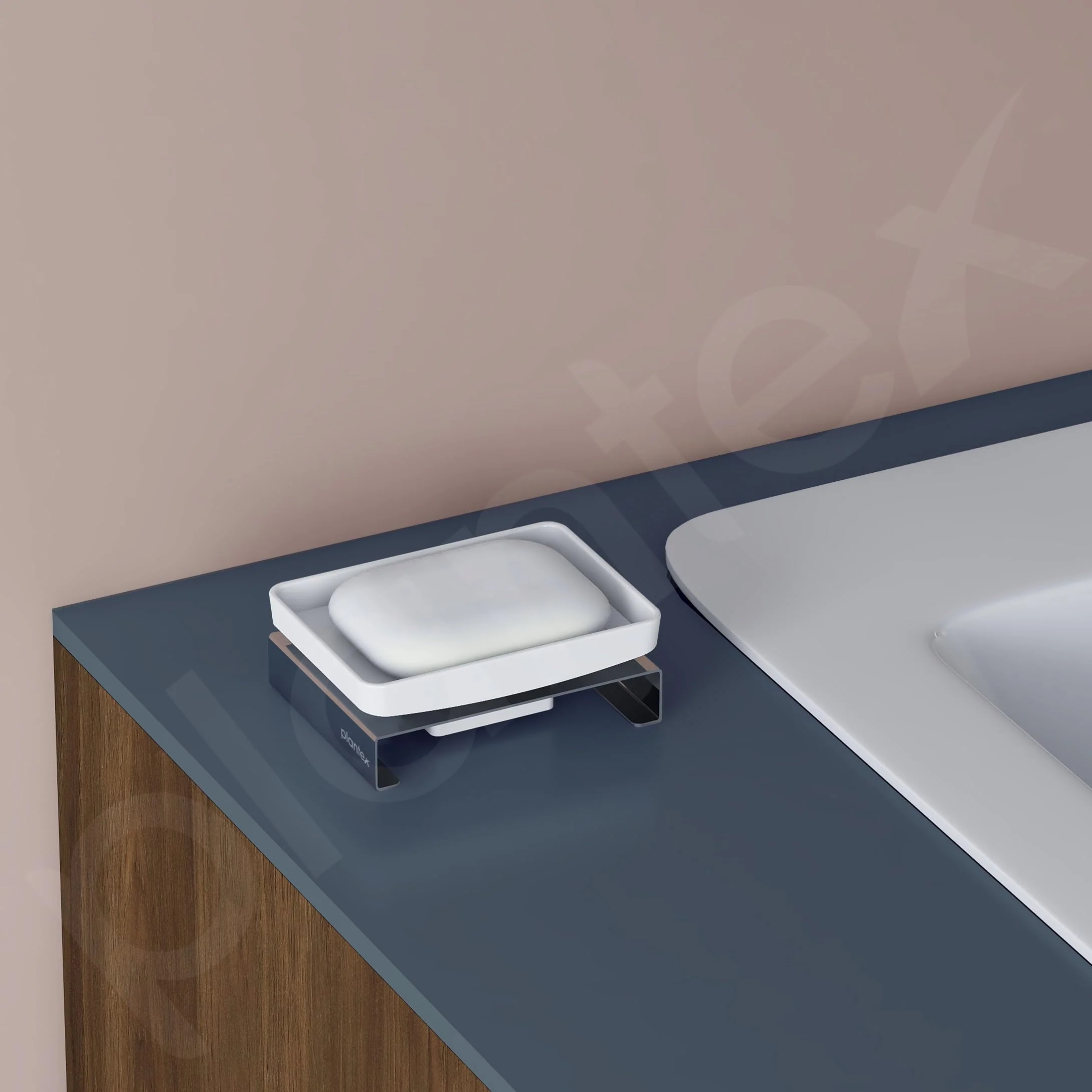 Plantex Stainless Steel and ABS Single Soap Dish for Bathroom/Soap Stand/Soap Holder/Bathroom Accessories - Table Top (Chrome & ABS) - Image 2