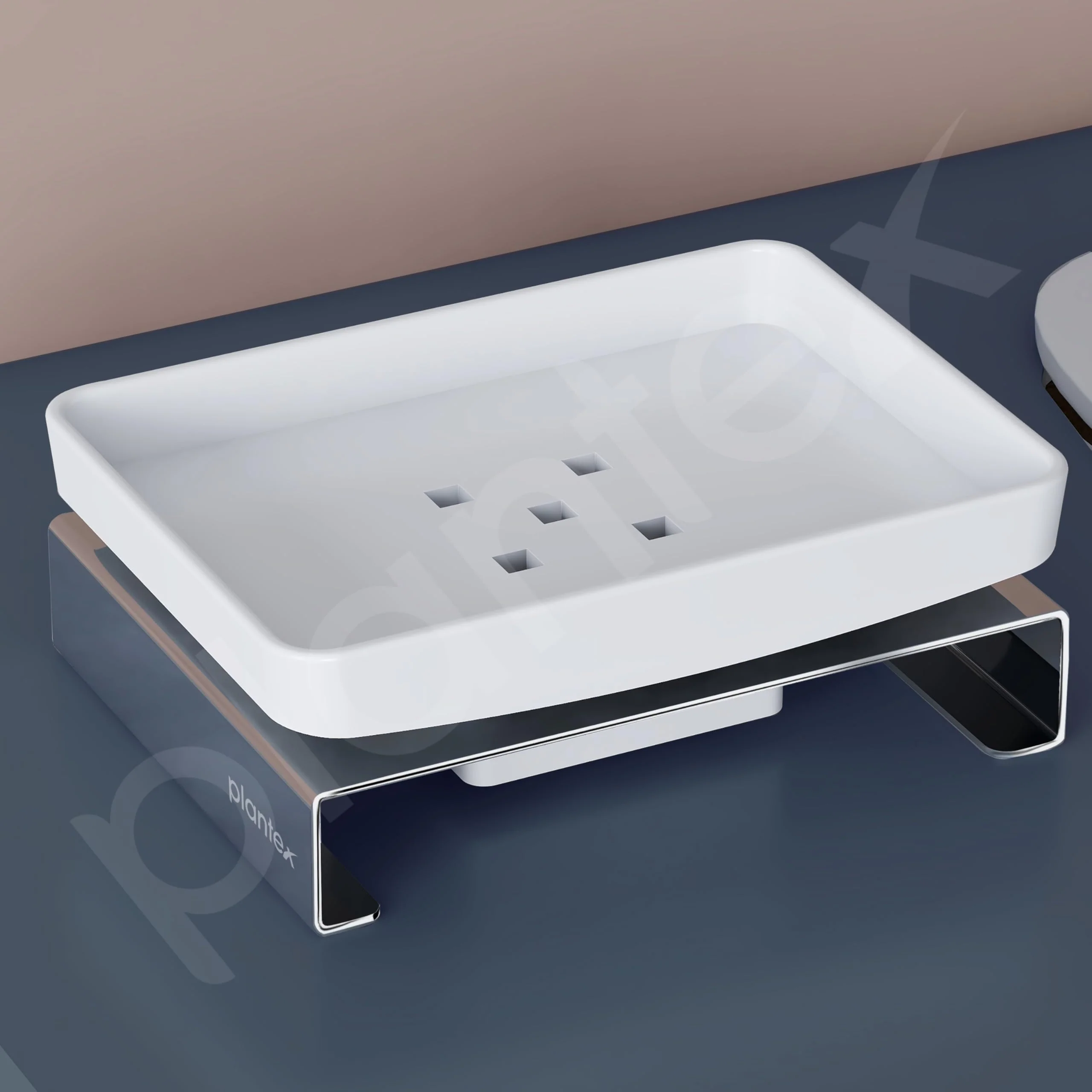Plantex Stainless Steel and ABS Single Soap Dish for Bathroom/Soap Stand/Soap Holder/Bathroom Accessories - Table Top (Chrome & ABS) - Image 6