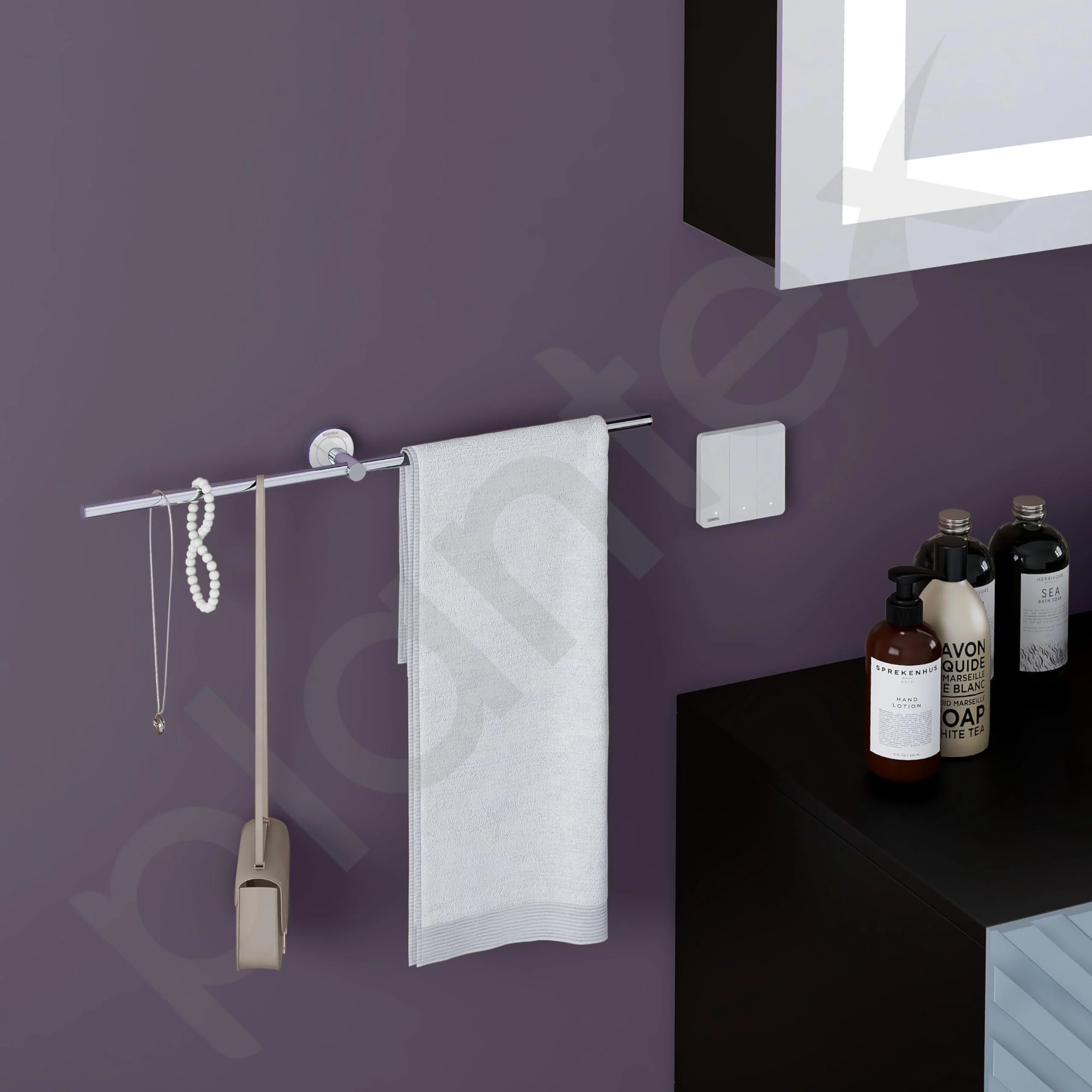 Plantex Stainless Steel Bathroom Towel Bar/Dual Towel Rod/Towel Hanger for Wash Basin/Bathroom Accessories (24-inch) Chrome - Image 2