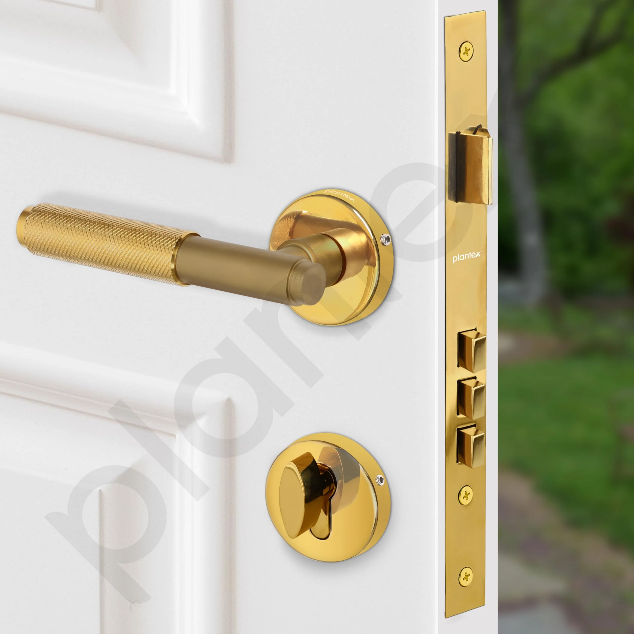 Plantex Premium Door Lock with 3 Years of Warranty/Main Door Locks for Home/Mortise Lock Set for Door (PVD Gold) - Image 4