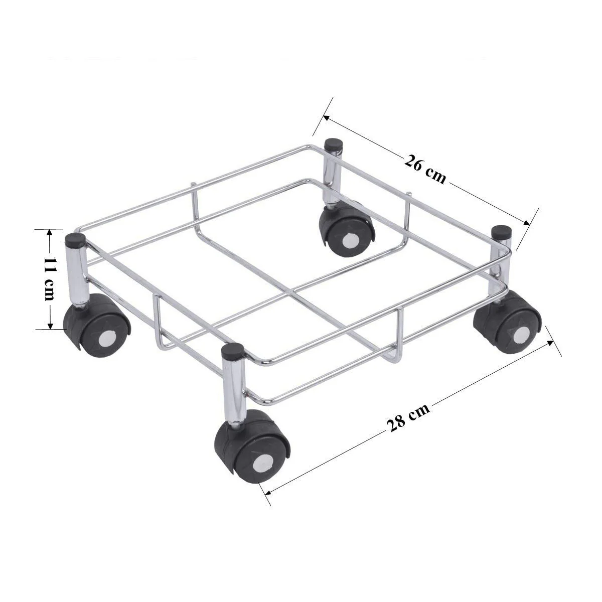 plantex Stainless Steel Standard Oil Container Trolley/Dabba Trolly - Easy to Move - Wheel Trolley - Image 2