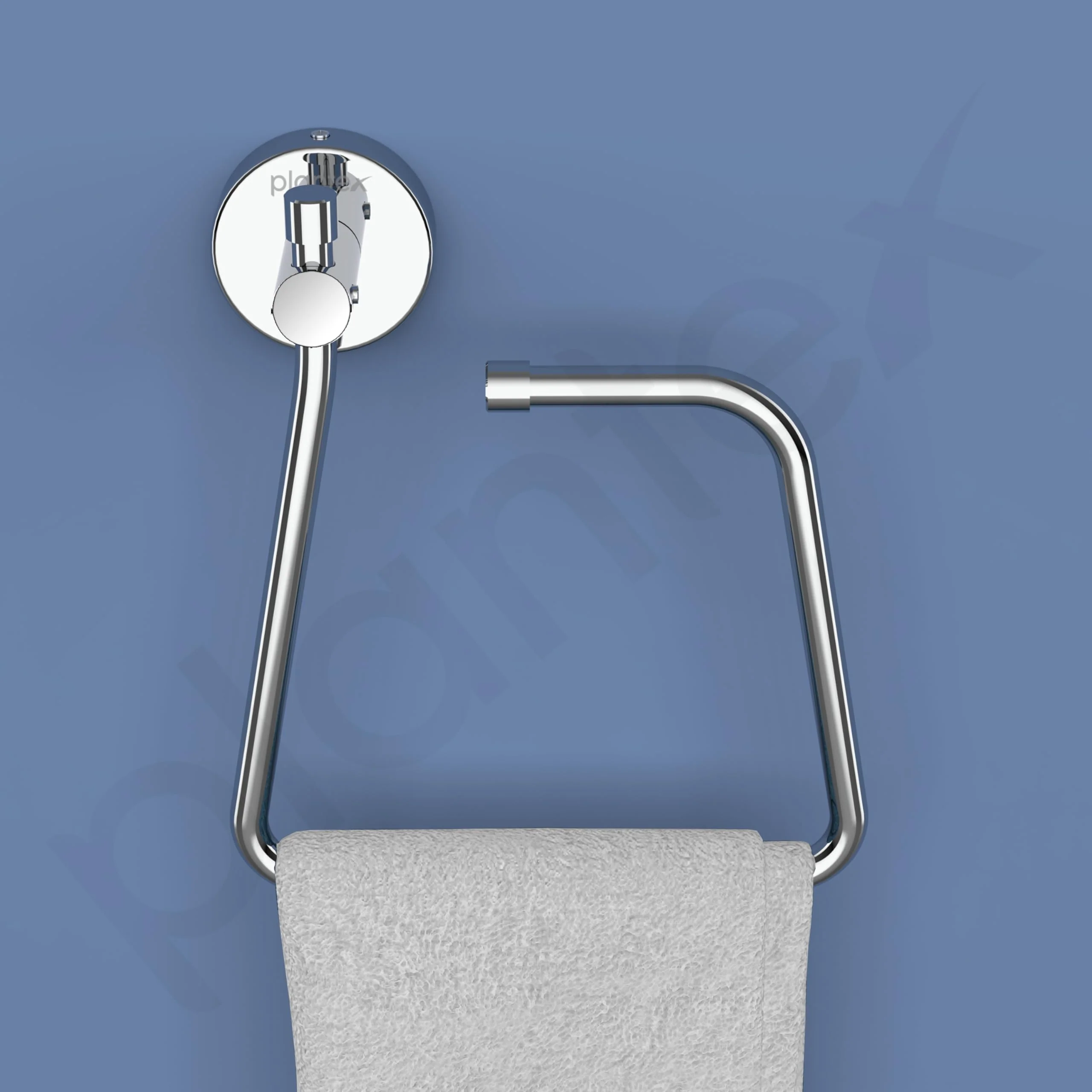 Plantex Stainless Steel Towel Ring for Bathroom/Napkin-Towel Hanger/Wash Basin/Bathroom Accessories - (Chrome-Rectangle) - Pack of 2 - Image 7