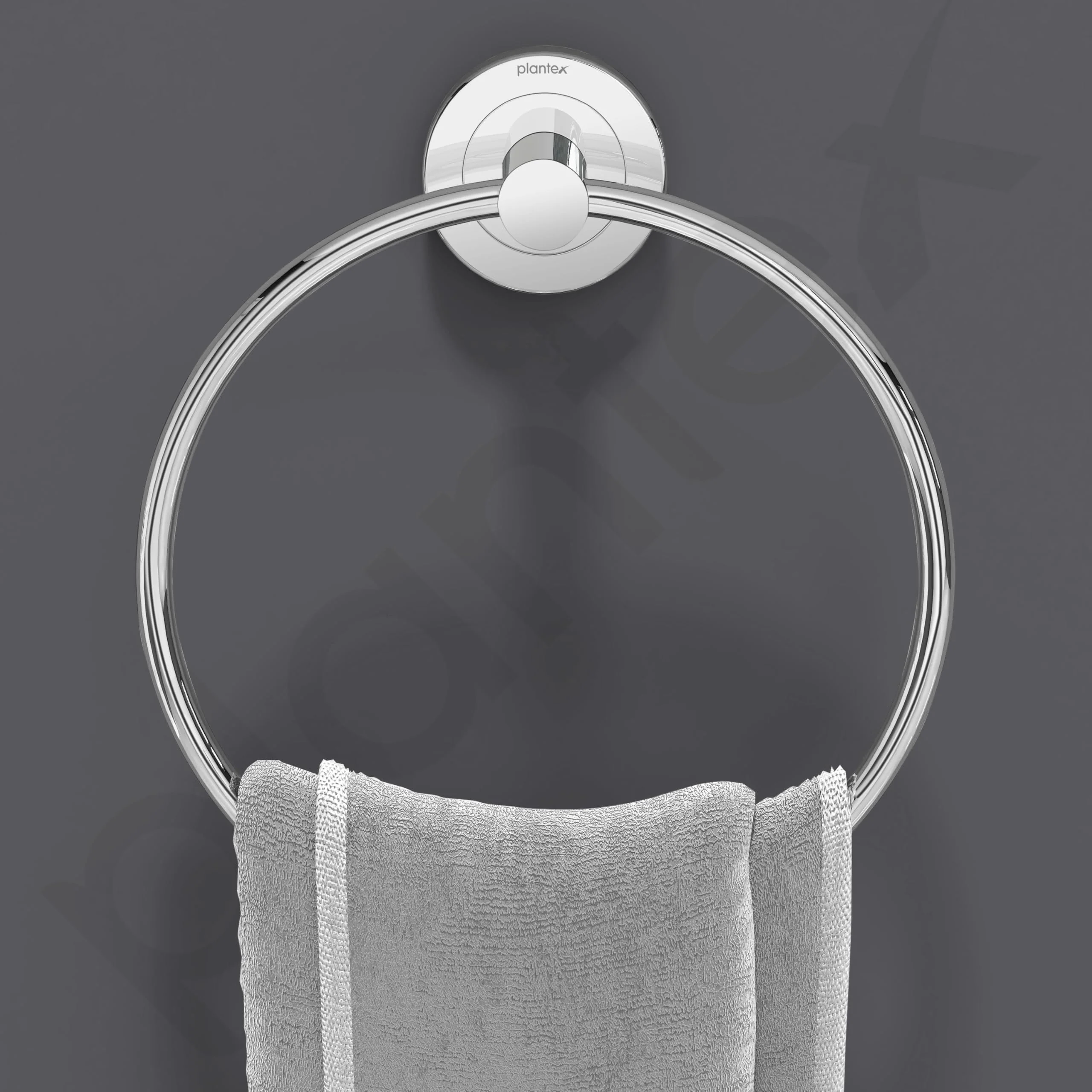 Plantex Stainless Steel Towel Ring for Bathroom/Wash Basin/Napkin-Towel Hanger/Bathroom Accessories (Chrome-Round) - (Pack of 4) - Image 6