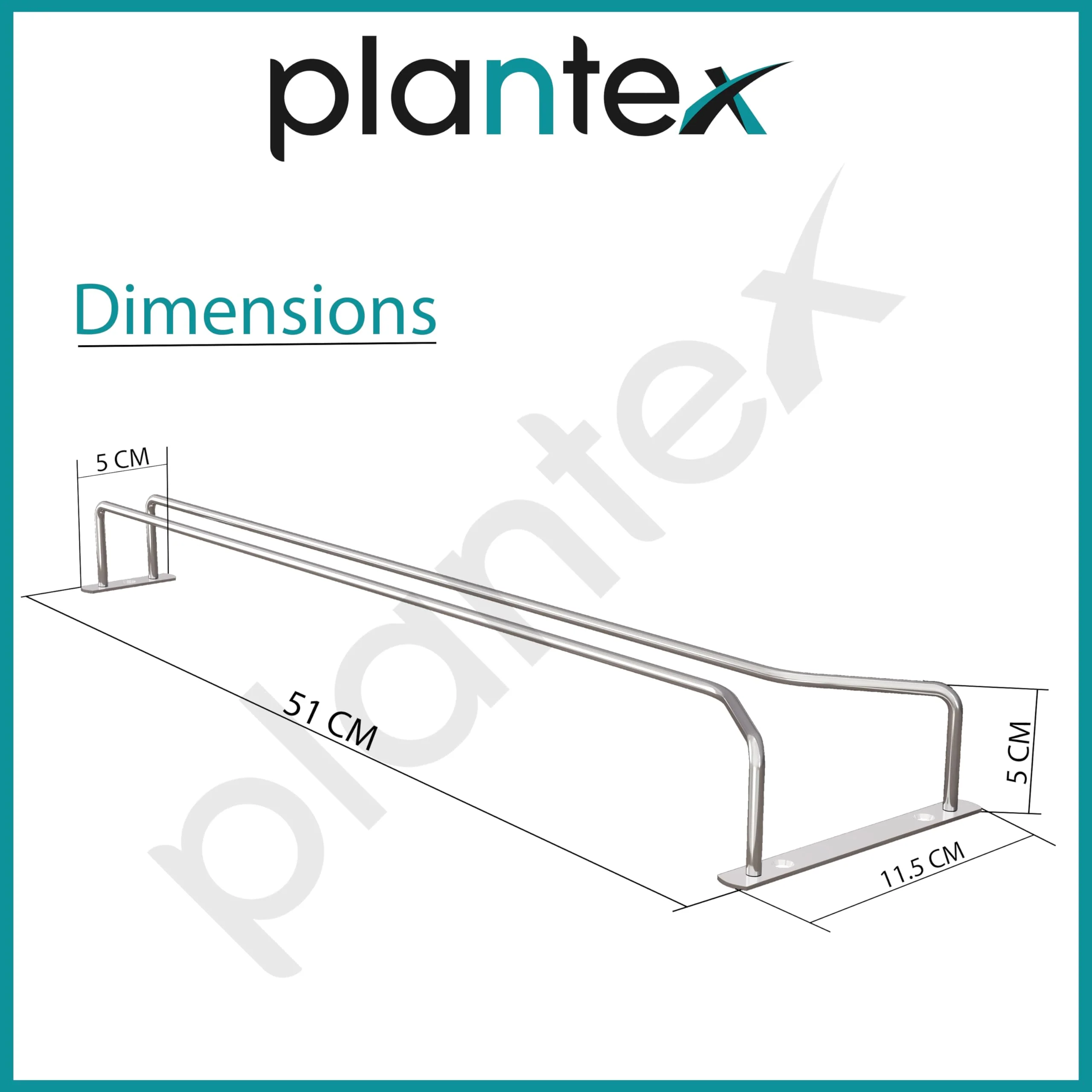 Plantex Stainless Steel Wine Glass Rack/Holder Upside Down Glass Hanging Organizer/Glass Hanging Stand for Pubs/Kitchen/Bars - (Single Line - L20 x W4.5 Inches), Tiered Shelf - Image 2