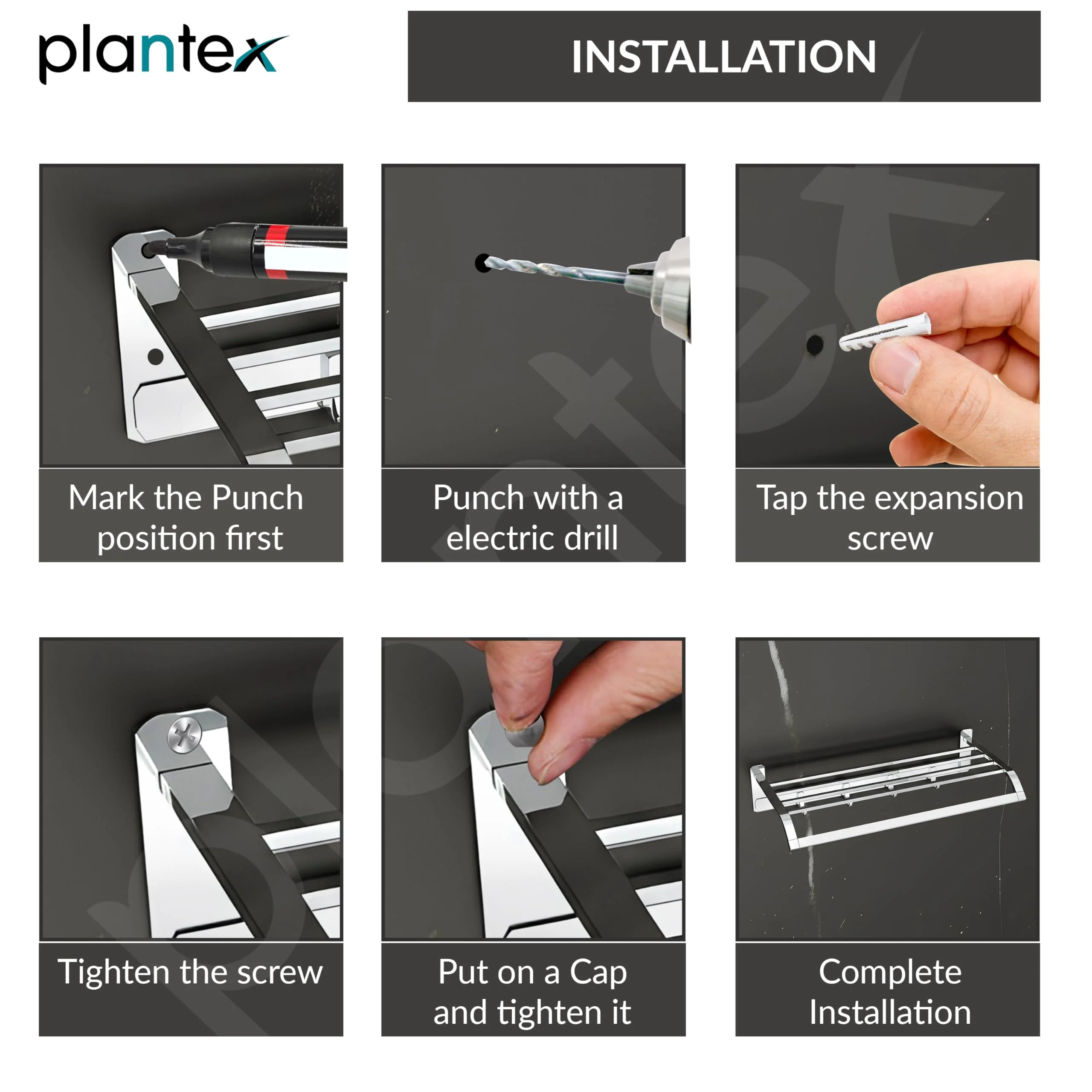 Plantex Towel Rack for Bathroom/304 Grade Stainless Steel Towel Bar/24 Inch Towel Holder/Towel Hanger/Bathroom Accessories - Pack of 1 (1906, Chrome) - Image 6