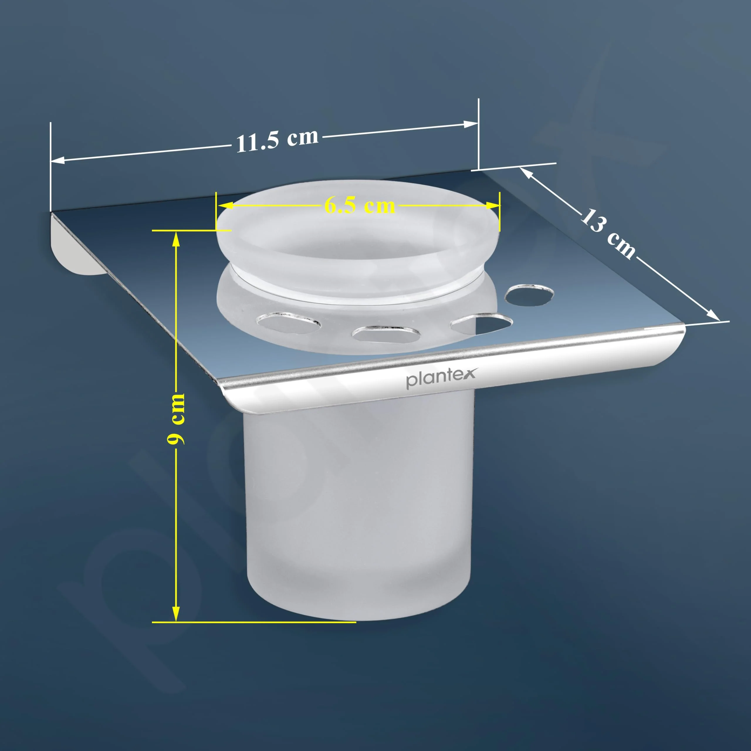 Plantex Tumbler Holder for Bathroom/Stainless Steel Toothbrush Holder/Toothpaste Holder/Bathroom Accessories - (Chrome) - Image 3